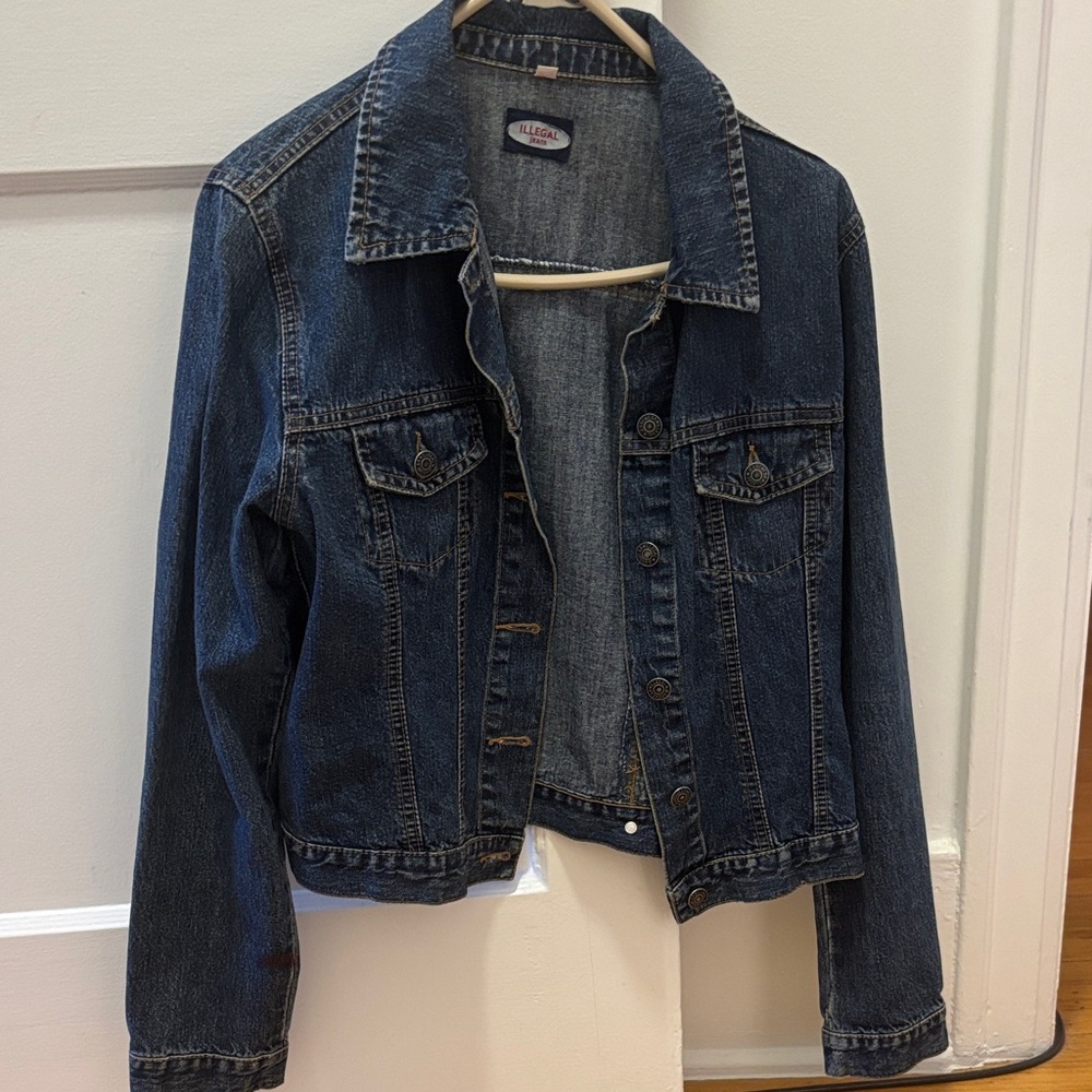 Classic Dark Blue Women's Jean Jacket
